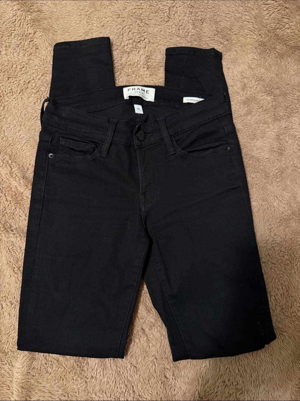 Frame Denim Black Skinny Jeans
